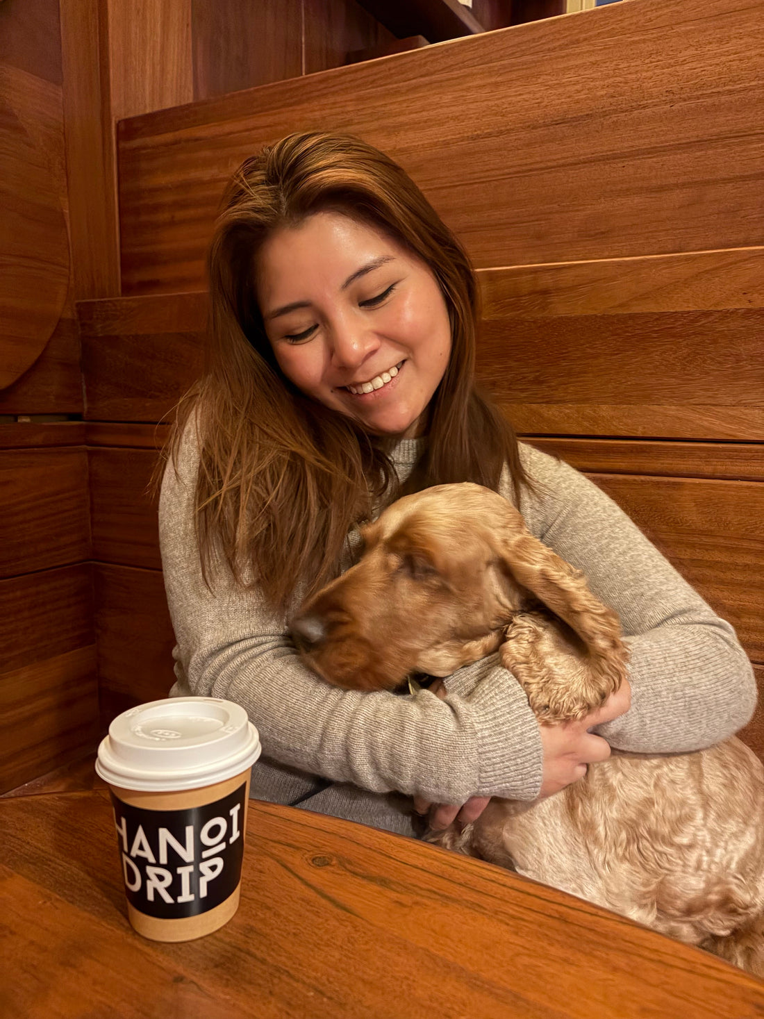 Tail wags, coffee sips
