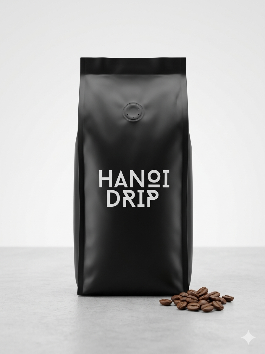 Vietnamese Robusta Coffee Set – 1kg Beans + Phin Drip Filter