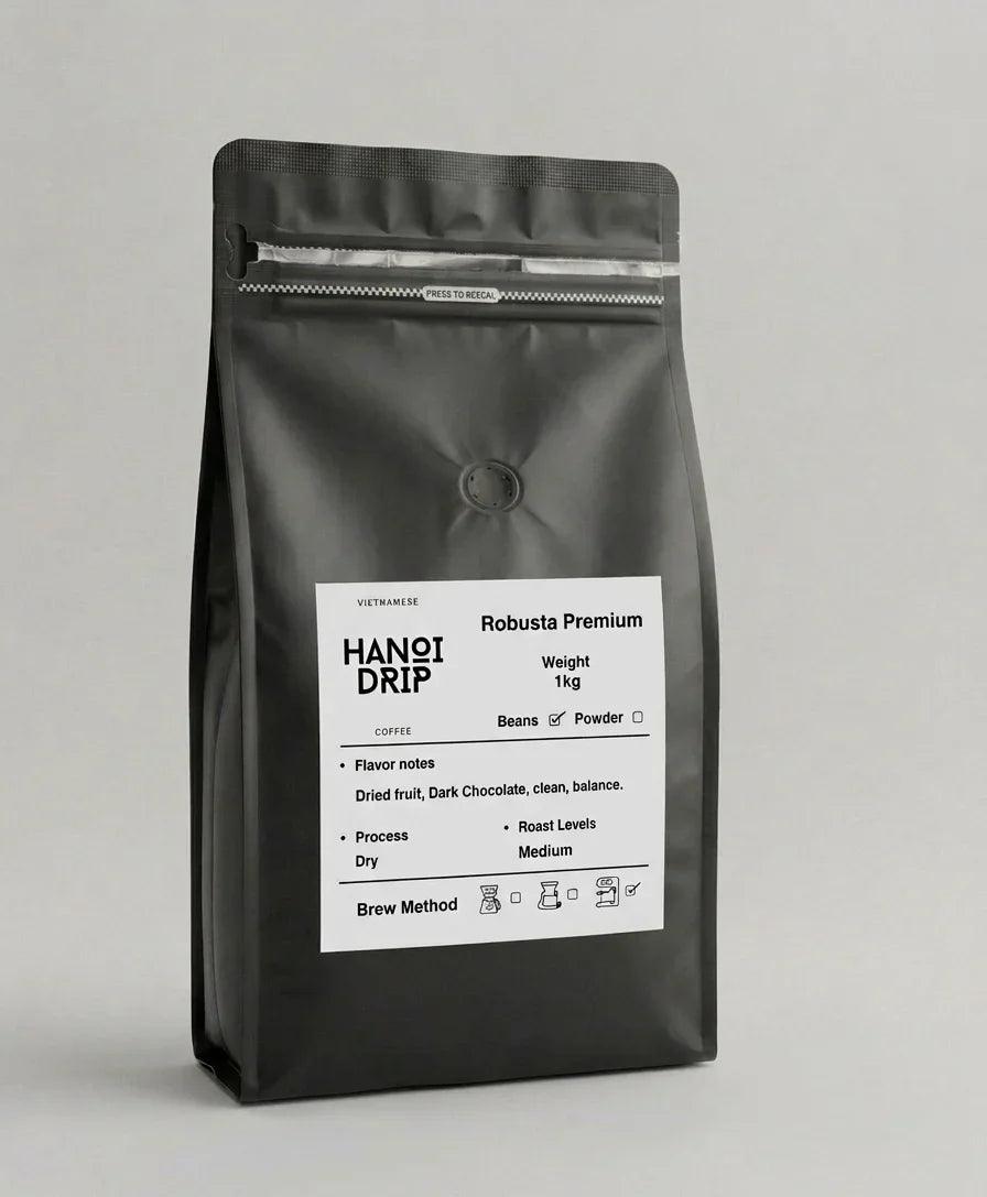Vietnamese Robusta Coffee Set – 250g Beans + Phin Drip Filter