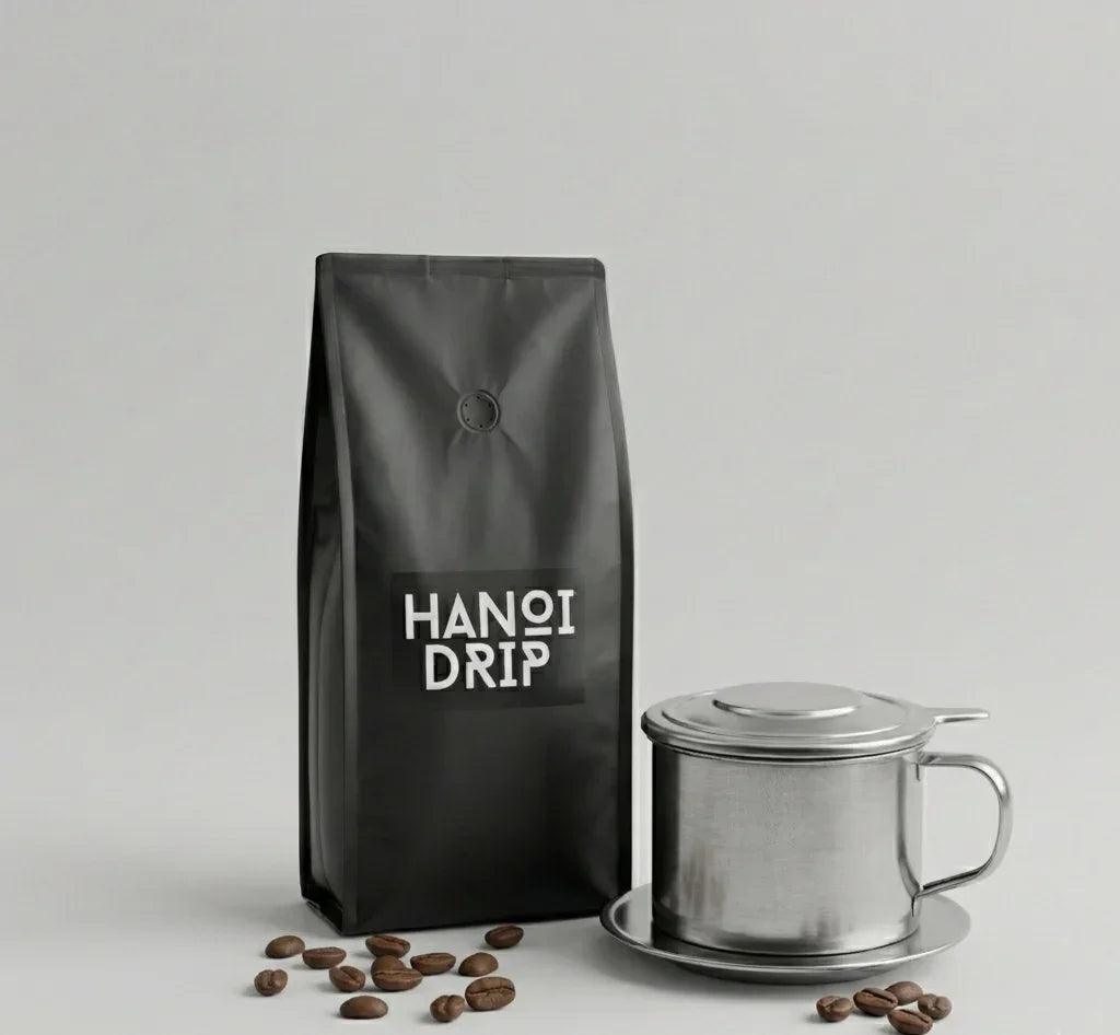 Vietnamese Robusta Coffee Set – 250g Beans + Phin Drip Filter