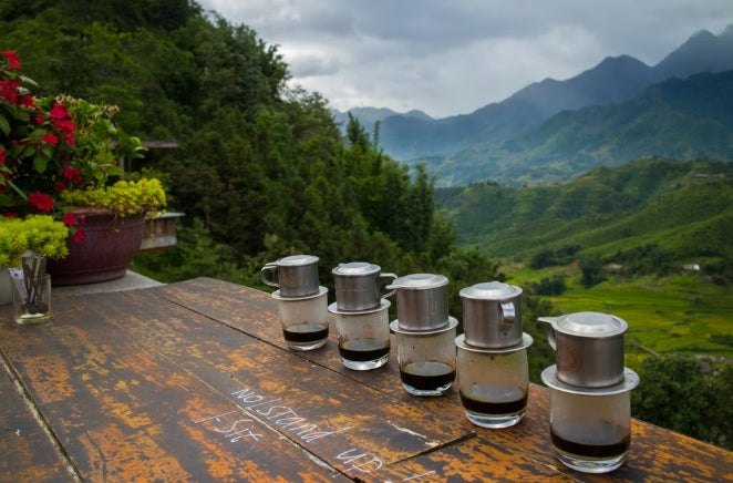 Vietnamese Robusta Coffee Set – 250g Beans + Phin Drip Filter